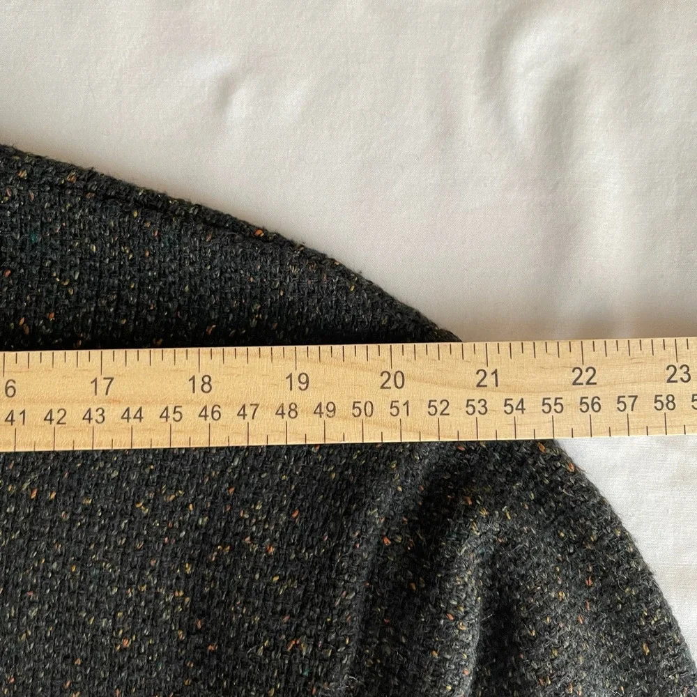 Fiume Men's Gray Speckled Wool Blend Quarter Button Polo Sweater Size XL